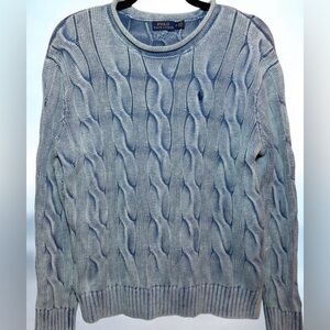 Ralph Lauren Light Blue Cable Knit Sweater
